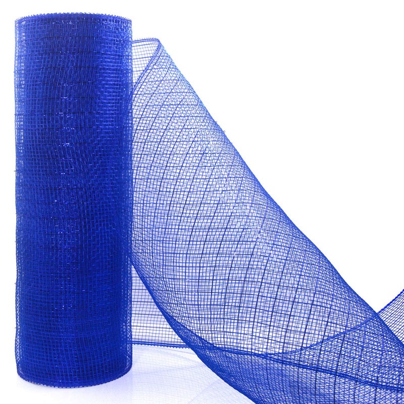 Koopi Deco Mesh 10 inch x 10 Yards Each Roll, Metallic Foil Mesh Ribbon Red, White, Royal, Navy Blue Set for Wreaths, Swags, Craft, Party and Decorating Supplies - 4 Rolls - Image 4
